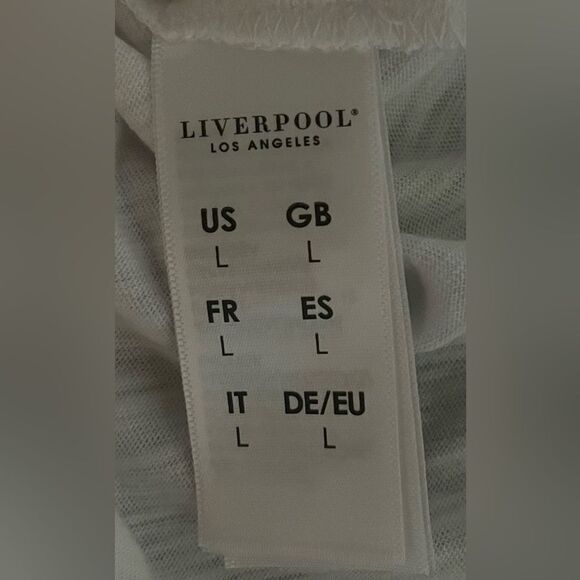 Liverpool Gathered Short Sleeve Knit Tee White Size XL NWT - Picture 6 of 7